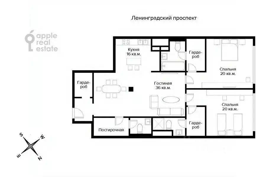 3-к кв. Москва ул. 3-я Ямского Поля, 9к6 (123.0 м) - Фото 1