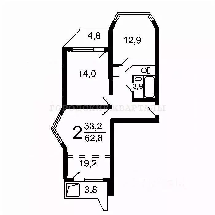 2-к кв. Московская область, Химки ул. Марии Рубцовой, 3 (60.1 м) - Фото 1