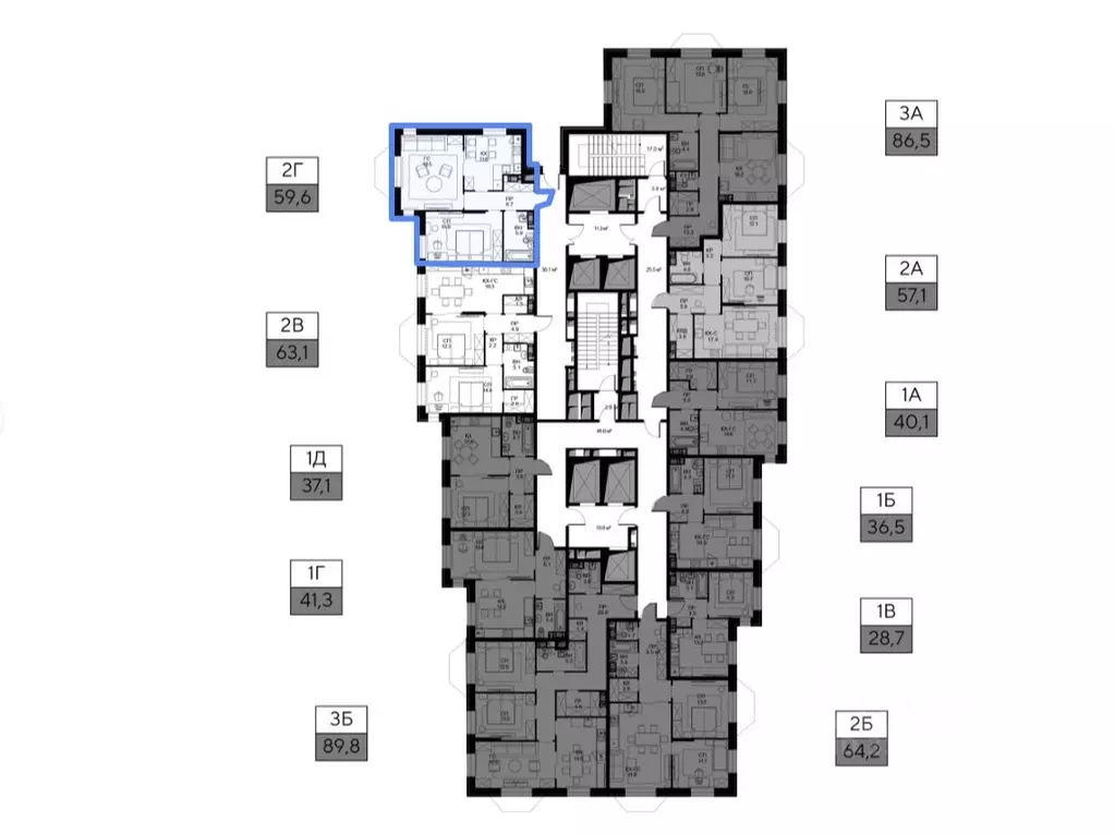 2-к кв. Москва пл. Академика Курчатова, 1С107 (59.6 м) - Фото 1