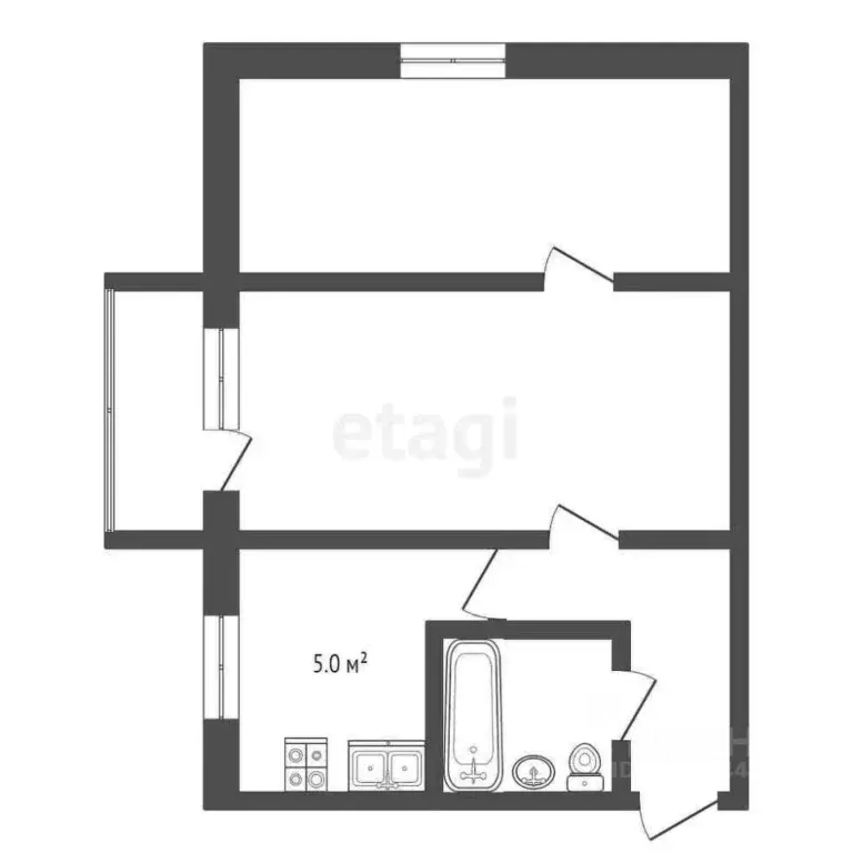 2-к кв. Крым, Ялта ул. Весенняя, 10 (45.0 м) - Фото 1