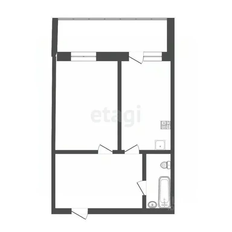 1-к кв. Томская область, Томск ул. Яковлева, 35 (36.2 м) - Фото 2