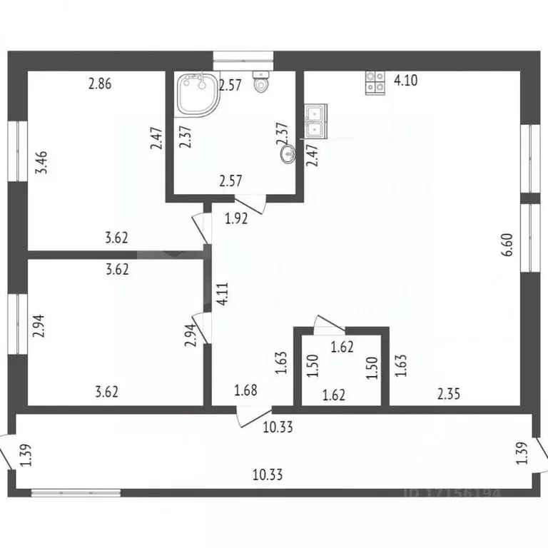 Коттедж в Тюменская область, Тюмень ул. Демьяна Бедного, 83 (81 м) - Фото 2