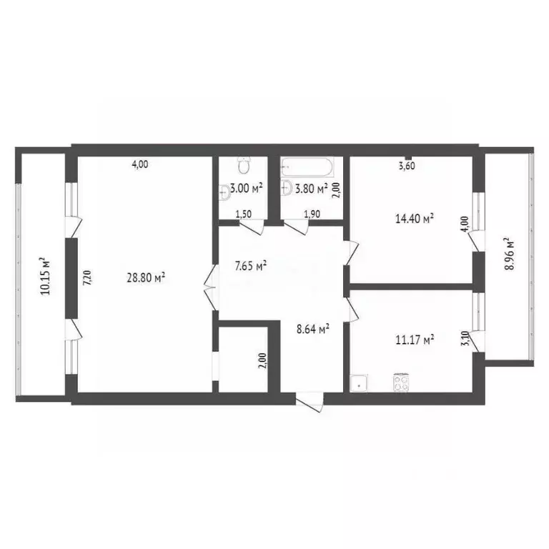 2-к кв. Севастополь ул. Вакуленчука, 53/10 (94.0 м) - Фото 2