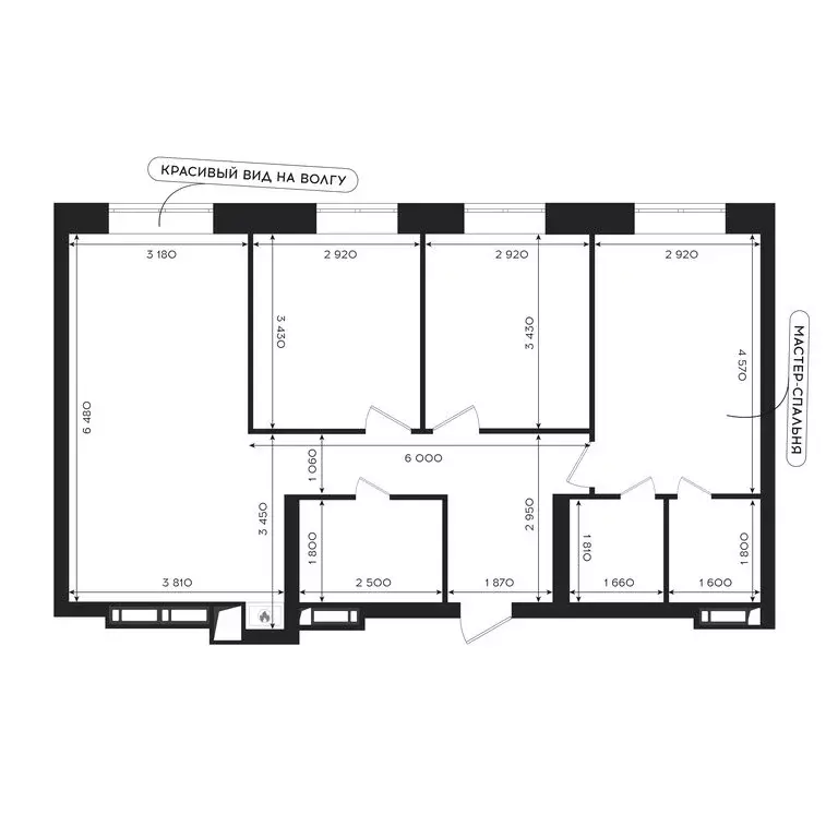 3-комнатная квартира: Астрахань, улица Савушкина, 6/1 (75.29 м) - Фото 1