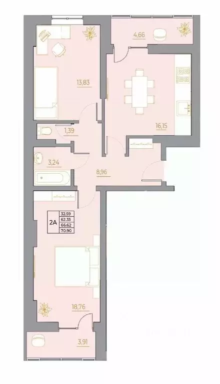 2-к кв. Ростовская область, Ростов-на-Дону Новый Горизонт жилой ... - Фото 1