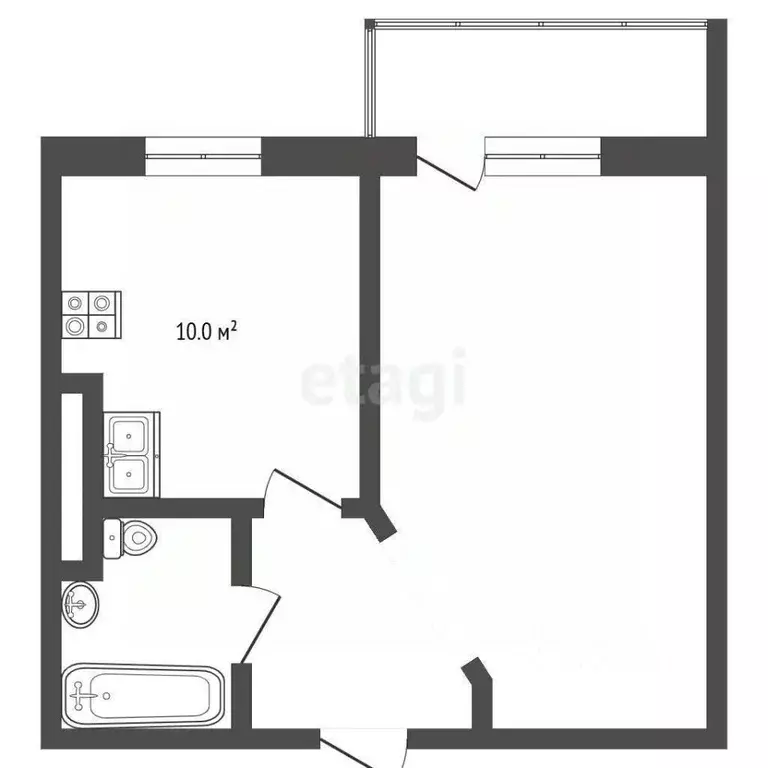 1-к кв. Краснодарский край, Анапа ул. Маяковского, 161 (33.0 м) - Фото 2