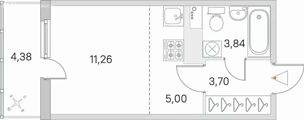 Квартира-студия: Всеволожский район, Заневское городское поселение, ... - Фото 1