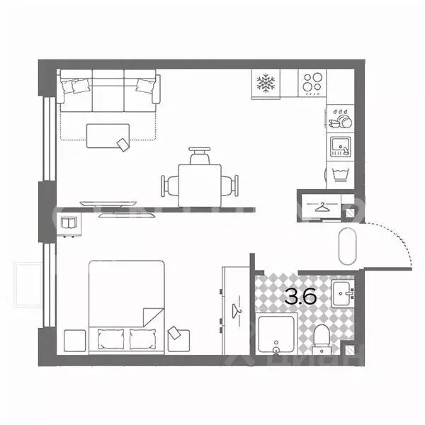 2-к кв. Москва Производственная ул., 12к1 (45.0 м) - Фото 1