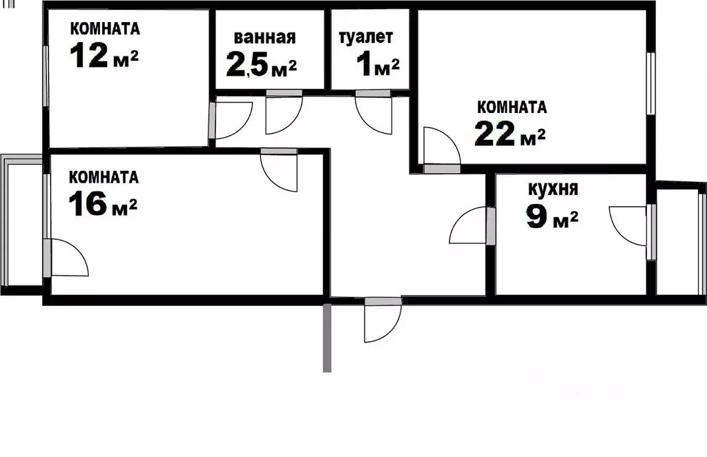 3-к кв. Свердловская область, Заречный Ленинградская ул., 12 (70.2 м) - Фото 1