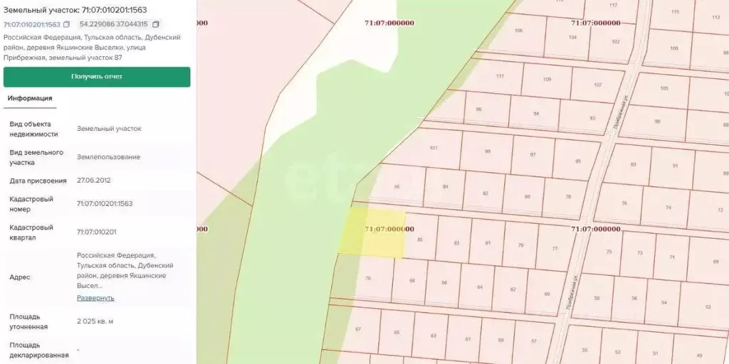 Участок в Тульская область, Дубенский район, Протасовское с/пос, д. ... - Фото 2