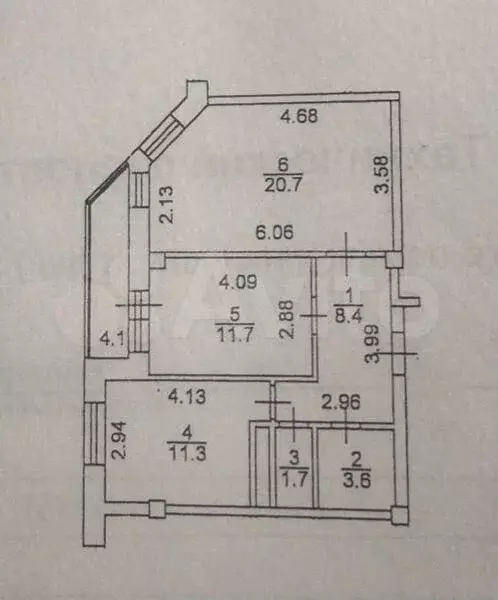 2-к. квартира, 57,4 м, 3/10 эт. - Фото 0