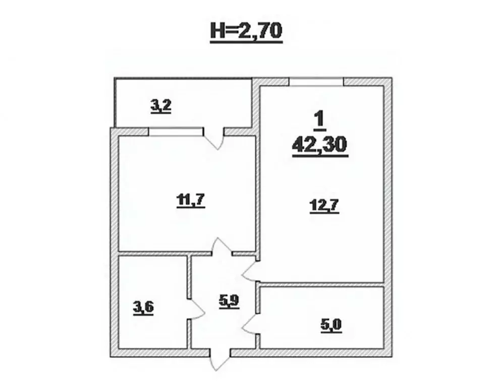 1-к кв. Калининградская область, Калининград ул. Юрия Гагарина, 16Б ... - Фото 1
