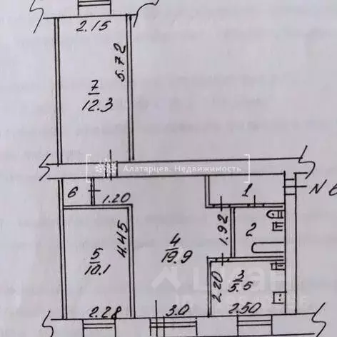 3-к кв. Томская область, Томск пер. Нахимова, 2 (55.5 м) - Фото 2