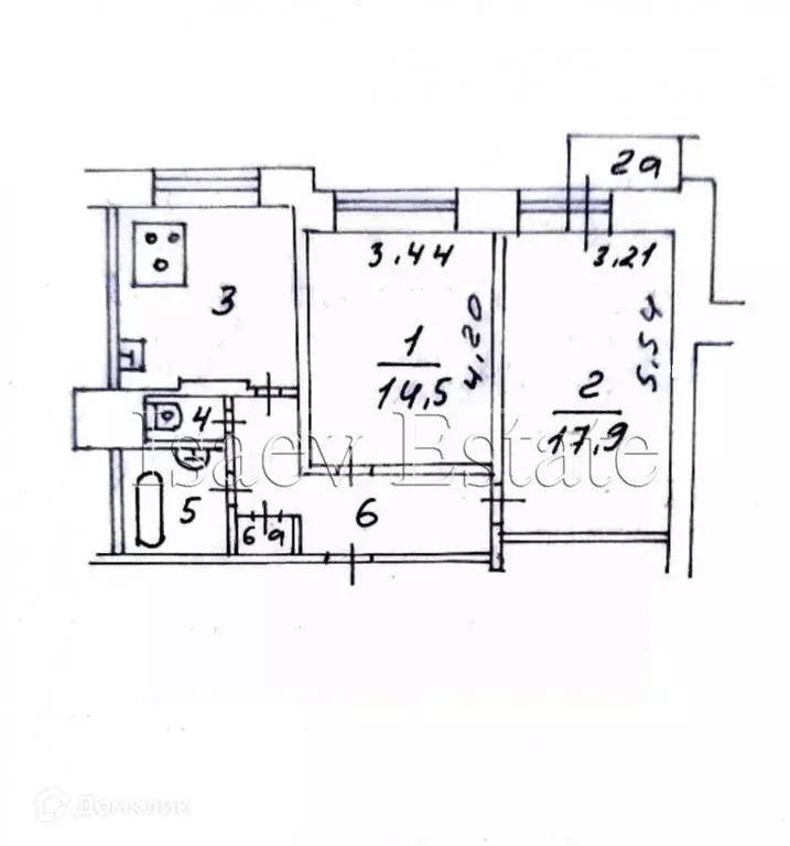 Продаётся 2-к квартира, 54 м - Фото 1
