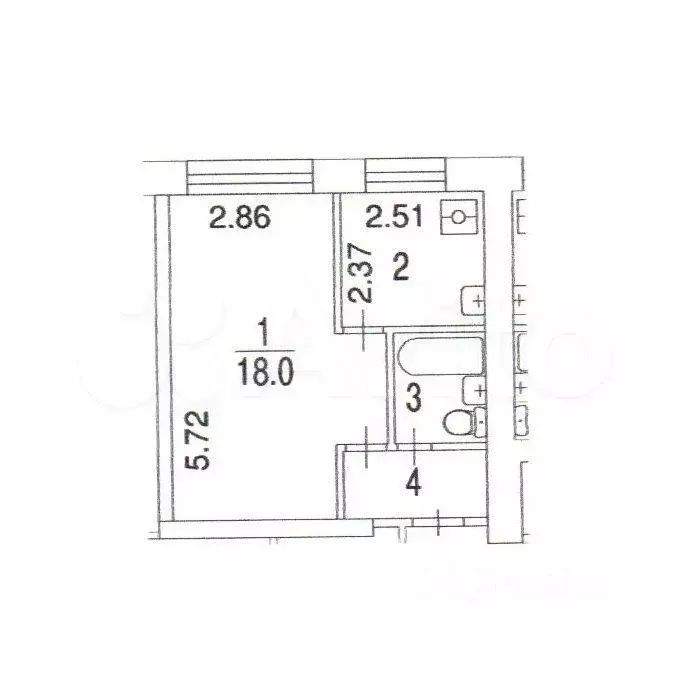 1-к. квартира, 31 м, 1/9 эт. - Фото 0