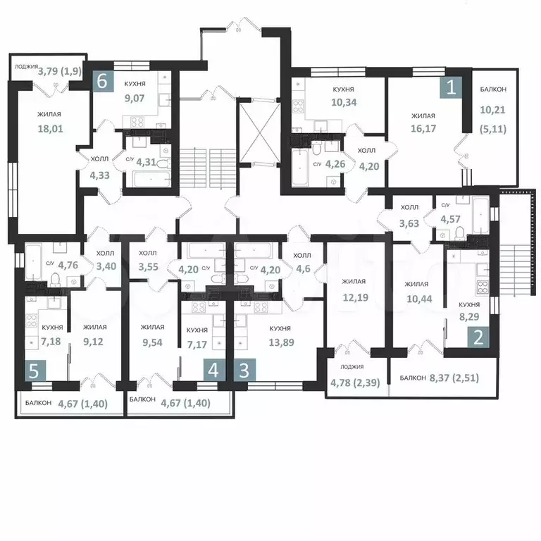 Квартира-студия, 29,4 м, 1/5 эт. - Фото 1