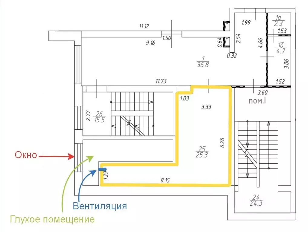Помещение свободного назначения в Москва ул. Исаковского, 39К1 (25 м) - Фото 1