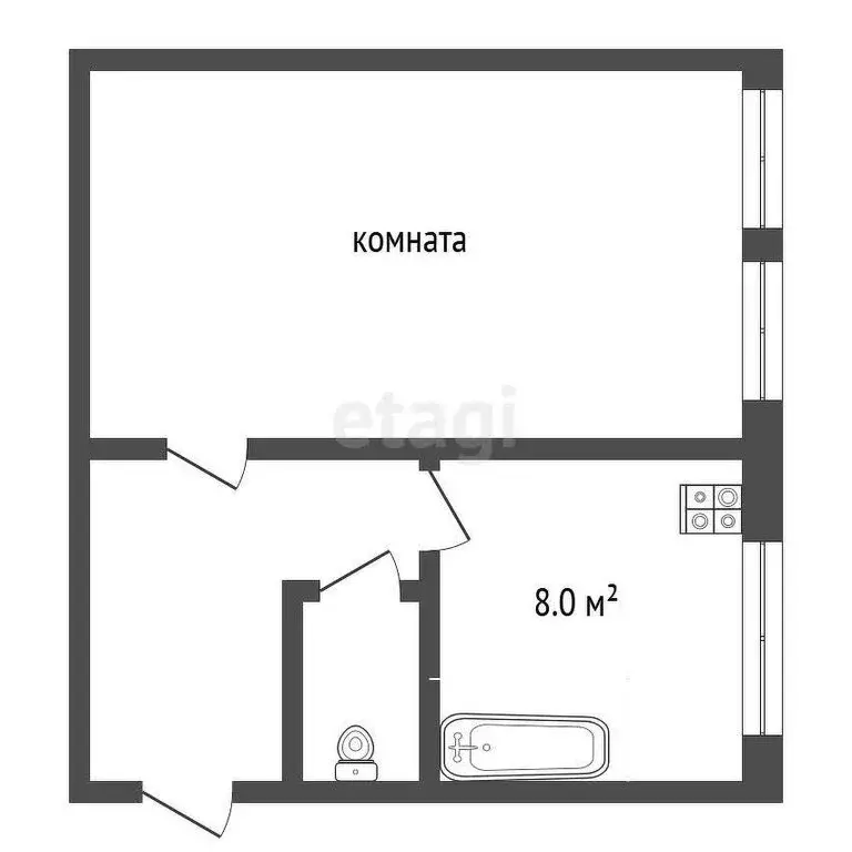 1-комнатная квартира: Муром, улица Лакина, 88 (30.6 м) - Фото 0