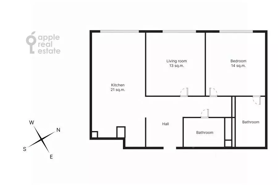 3-к кв. Москва ул. Нижние Мневники, 20 (69.2 м) - Фото 2