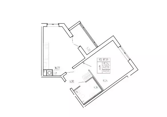 1-комнатная квартира: Кострома, Южная улица, 38 (45.53 м) - Фото 0