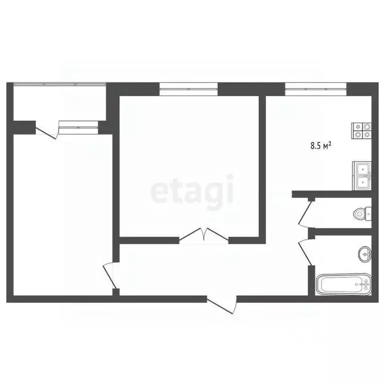 2-к кв. Москва Коломенская ул., 5 (52.4 м) - Фото 2