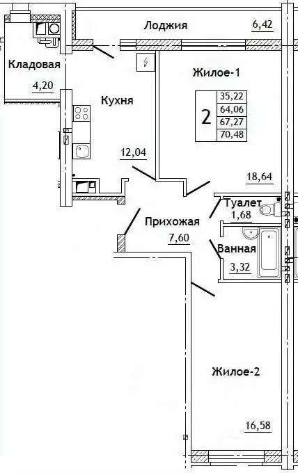 2-к кв. Смоленская область, Смоленский муниципальный округ, д. ... - Фото 0