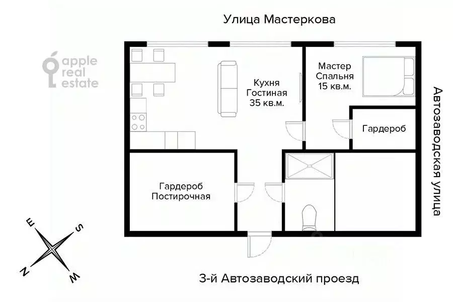 2-к кв. Москва 3-й Автозаводский проезд, 3 (65.0 м) - Фото 2