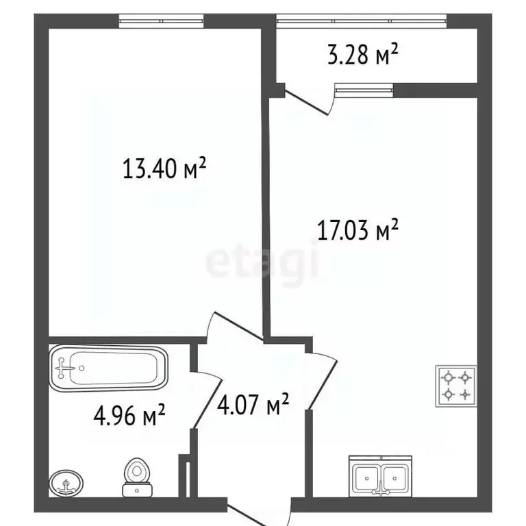 1-к кв. Санкт-Петербург ул. Среднерогатская, 11к2 (40.2 м) - Фото 2