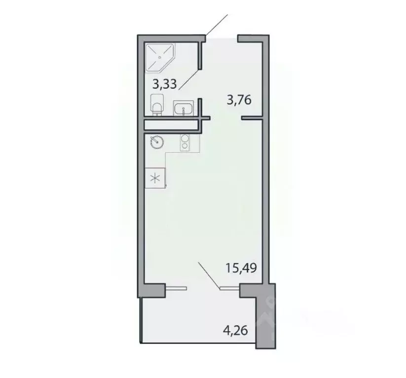 Студия Крым, Ялта муниципальный округ, Виноградное пгт Космос Стей ... - Фото 1