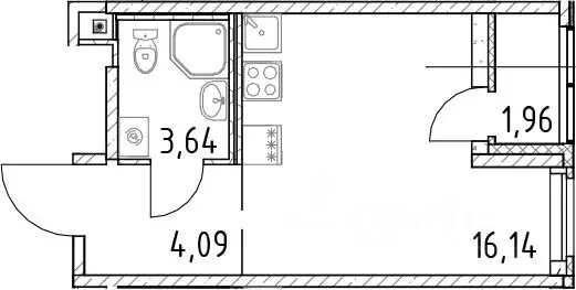 Студия Ленинградская область, Всеволожский район, Свердловское ... - Фото 1