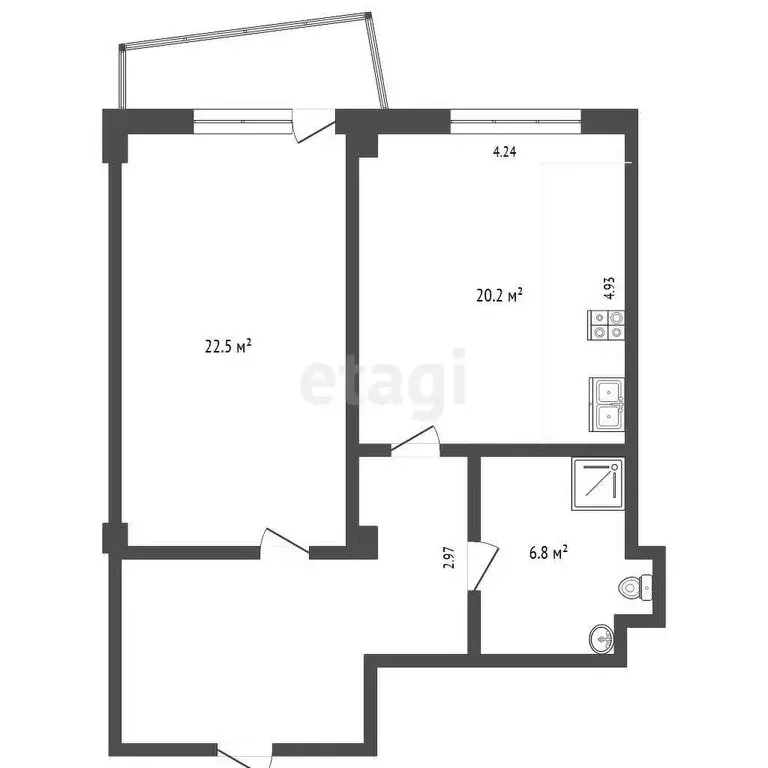 1-комнатная квартира: Челябинск, улица Бейвеля, 6 (65.2 м) - Фото 1
