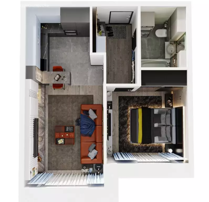 2-комнатная квартира: Маркова, квартал Стрижи, 16 (42 м) - Фото 2