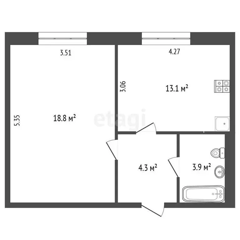 1-комнатная квартира: Новый Уренгой, район Южная Жилая Часть, ... - Фото 1