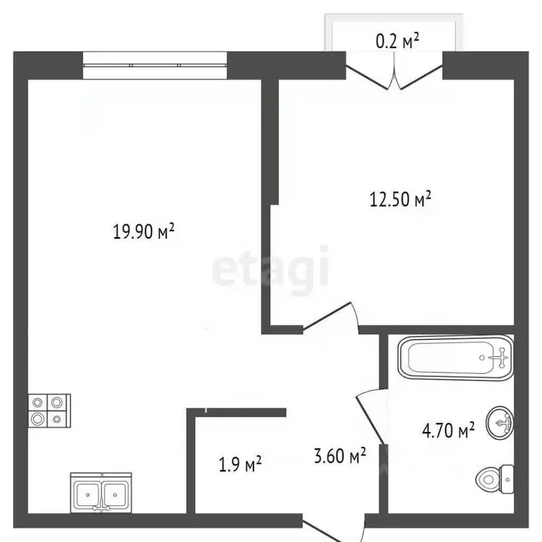 1-к кв. Москва бул. Чкаловский, 6 (42.8 м) - Фото 1