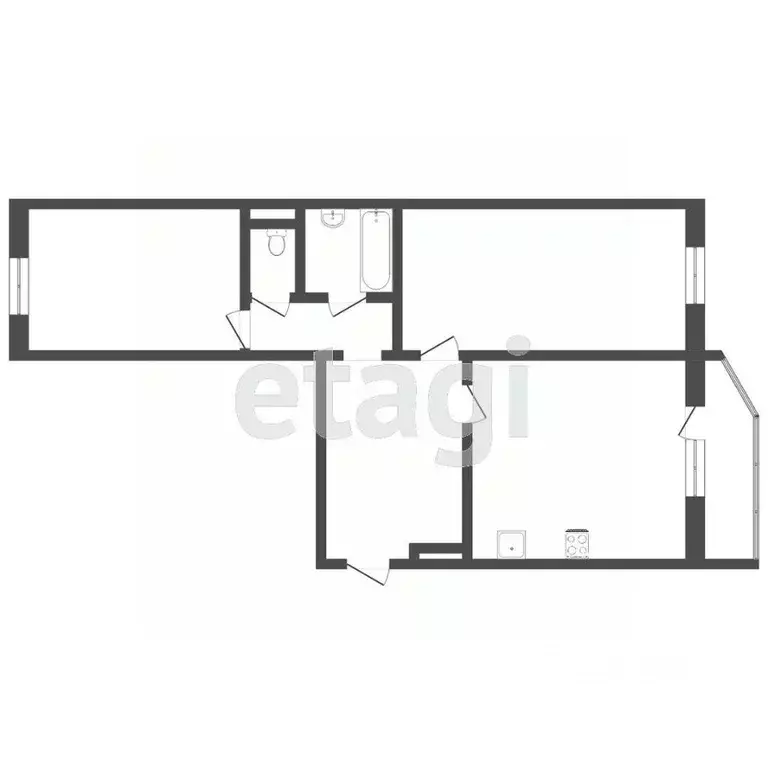 2-к кв. Тюменская область, Тюменский муниципальный округ, д. Дударева ... - Фото 2