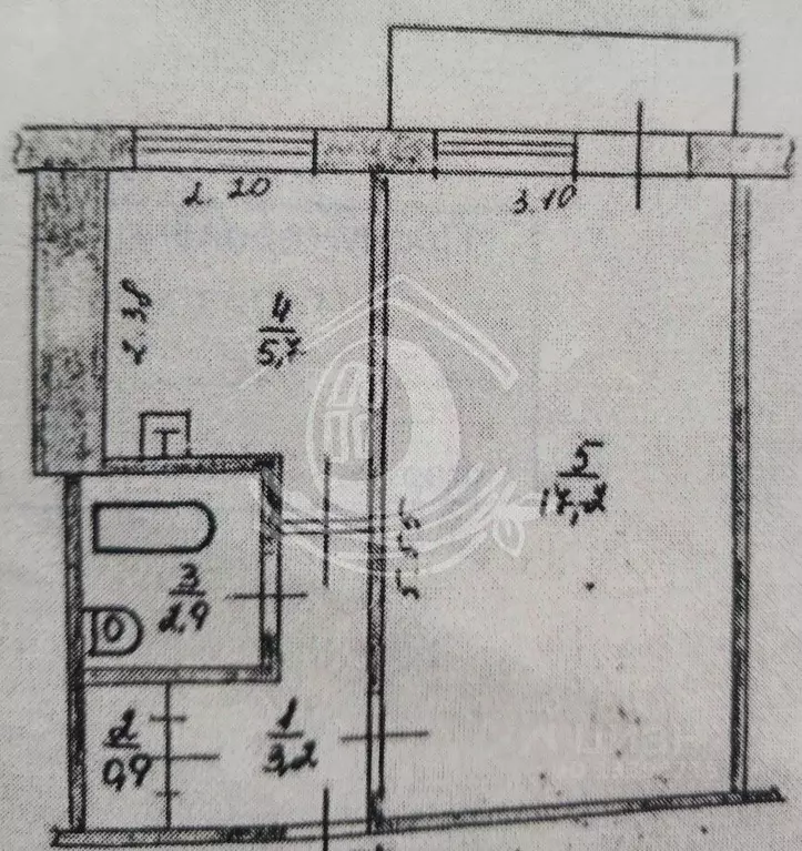 1-к кв. Алтайский край, Барнаул ул. Юрина, 202Бк2 (30.7 м) - Фото 2