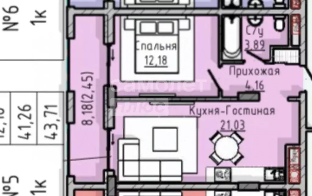 1-к кв. Кабардино-Балкария, Нальчик ул. Тарчокова, 58 (43.0 м) - Фото 1