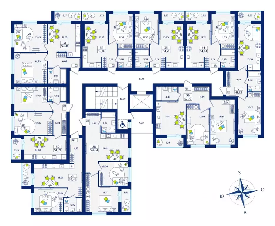 2-к кв. Калининградская область, Зеленоградск  (54.64 м) - Фото 2