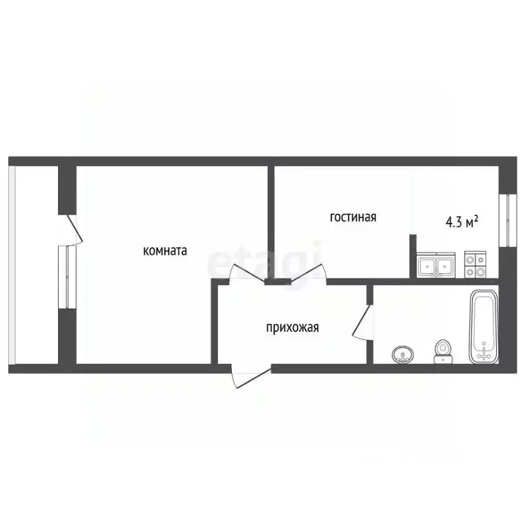 2-к кв. Крым, Ялта ул. Манагарова, 4 (40.1 м) - Фото 1