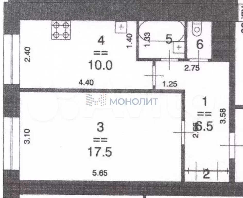 1-к. квартира, 37,8 м, 3/9 эт. - Фото 0