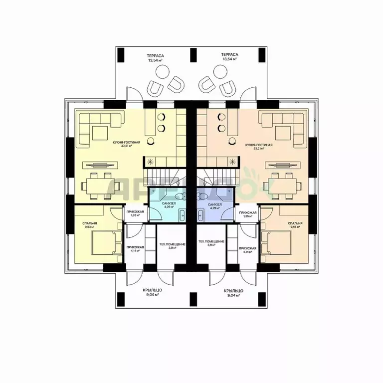 Таунхаус в Татарстан, Лаишевский район, Большекабанское с/пос, с. ... - Фото 2