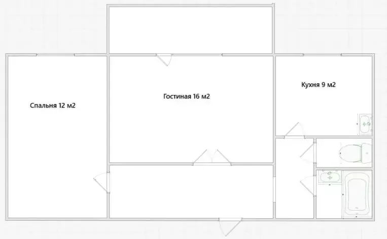 Продаётся 2-к квартира, 54 м - Фото 1