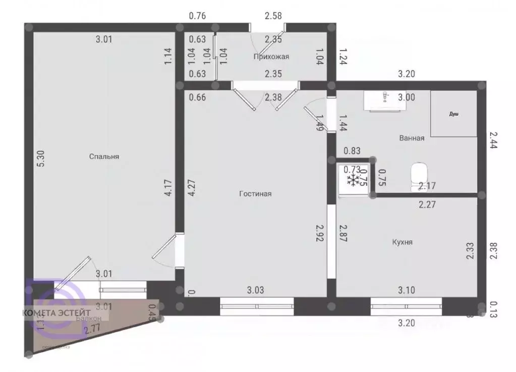 2-к кв. Москва Маленковская ул., 12 (45.0 м) - Фото 2