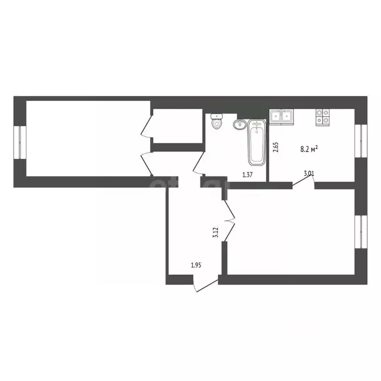 2-к кв. Алтайский край, Барнаул просп. Ленина, 75 (52.5 м) - Фото 2