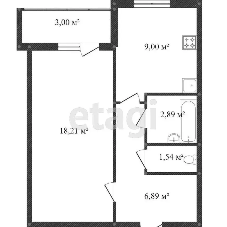 1-комнатная квартира: Череповец, улица Раахе, 64 (42.1 м) - Фото 0