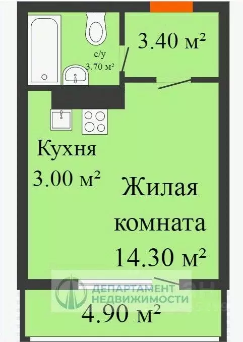 Студия Краснодарский край, Краснодар ул. Имени Героя Ростовского, 8к7 ... - Фото 0