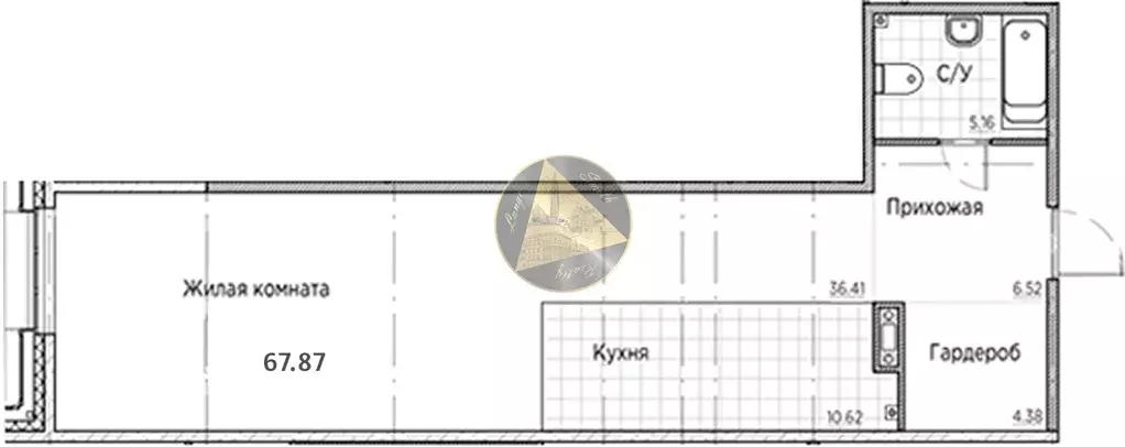 Продаётся квартира-студия, 67.87 м - Фото 1