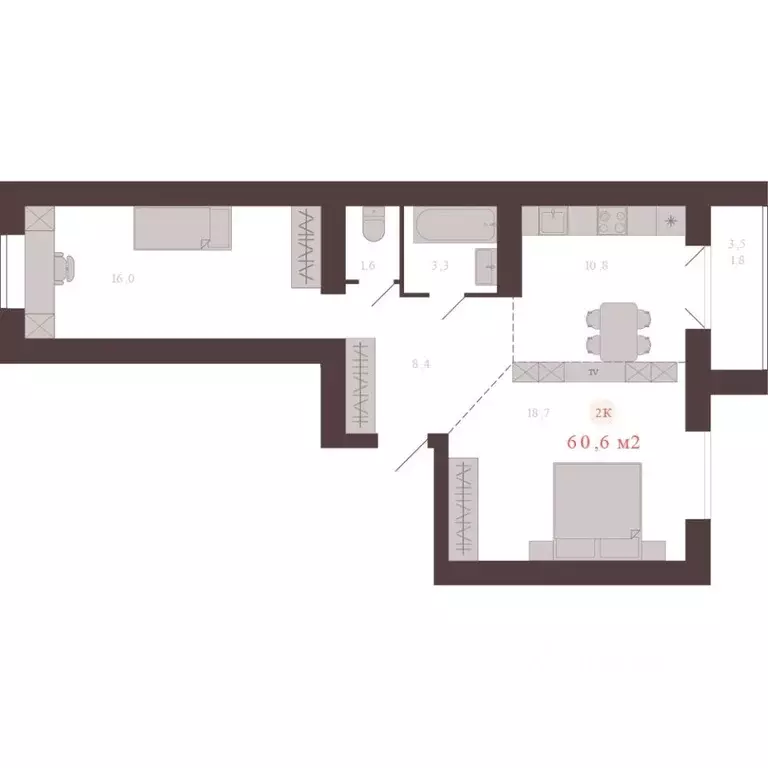 2-к кв. Алтайский край, Новоалтайск ул. Южсиба, 52А (60.6 м) - Фото 0