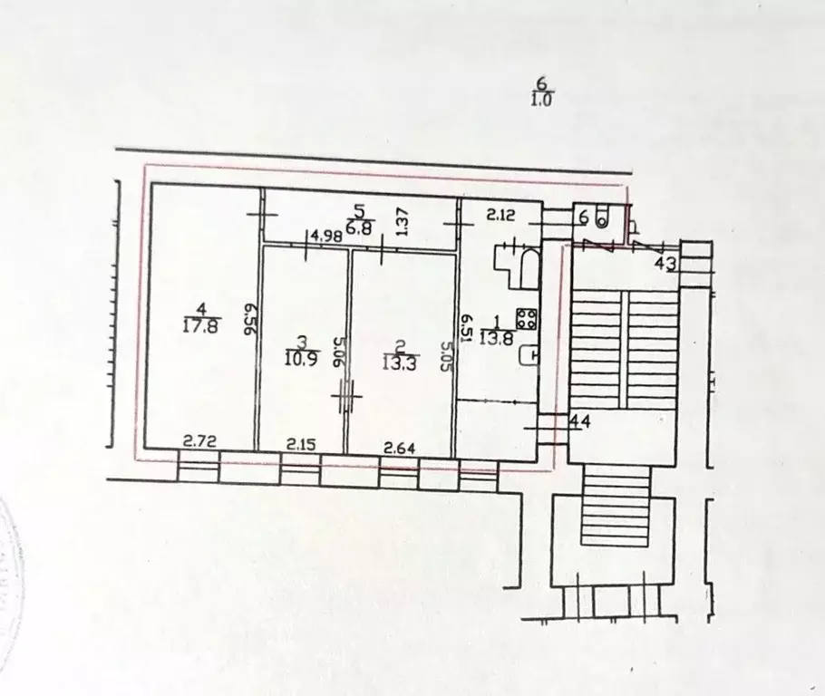 3-к кв. Санкт-Петербург ул. Жуковского, 28 (64.0 м) - Фото 2