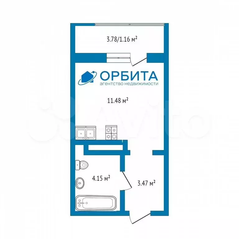 Квартира-студия, 19 м, 6/16 эт. - Фото 0